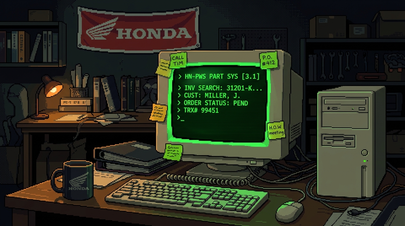 Honda of Lafayette back office terminal