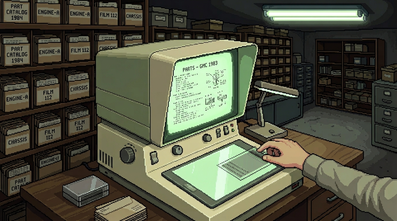 Honda of Lafayette microfiche archive room